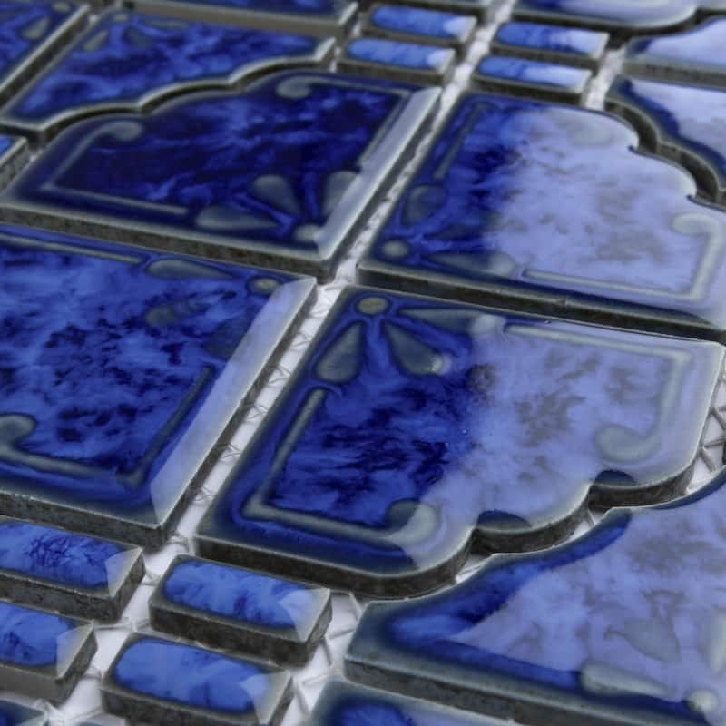 Merola Tile Hudson Moonbeam Blue Cloud 11-7/8" x 11-7/8" Porcelain Floor and Wall Tile