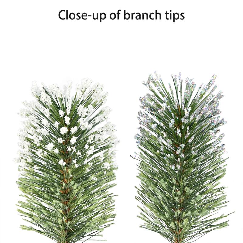Puleo International 5 ft. Pre-lit Potted Vancouver Pine Artificial Christmas Tree