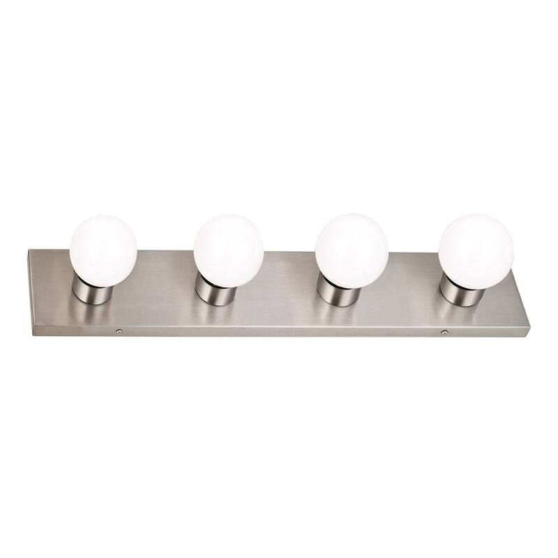 Contemporary 4-Light Indoor Vanity Light - Satin Nickel