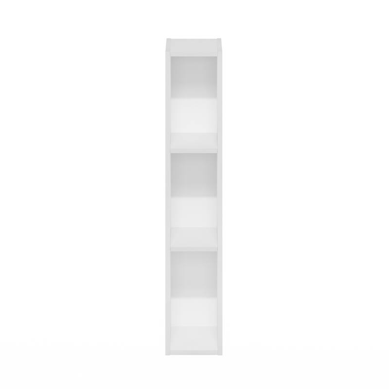 31.5 in. Tall White Wood 3-Shelf Bookcase