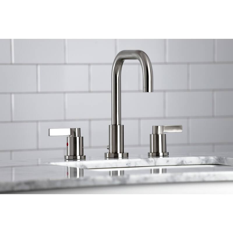 Kingston Brass NuvoFusion 8 in. Widespread Bathroom Faucet - Brushed Nickel