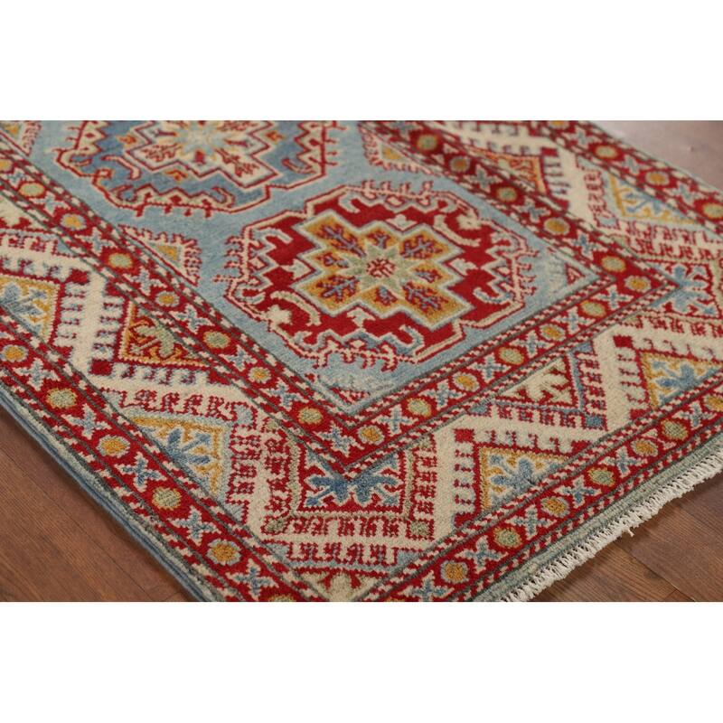 Kazak Foyer Rug Wool Hand-Knotted Wool Carpet - 2'10" x 4'3"