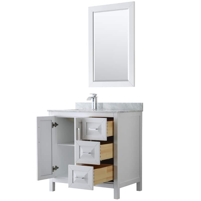 Wyndham Collection Daria 36" Free Standing Single Vanity Set with MDF