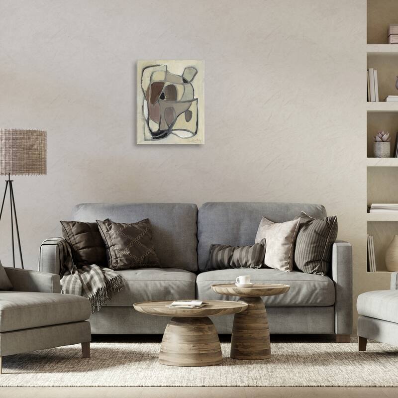 Stupell Rustic Curved Shapes Abstract Canvas Wall Art Design By Lanie Loreth