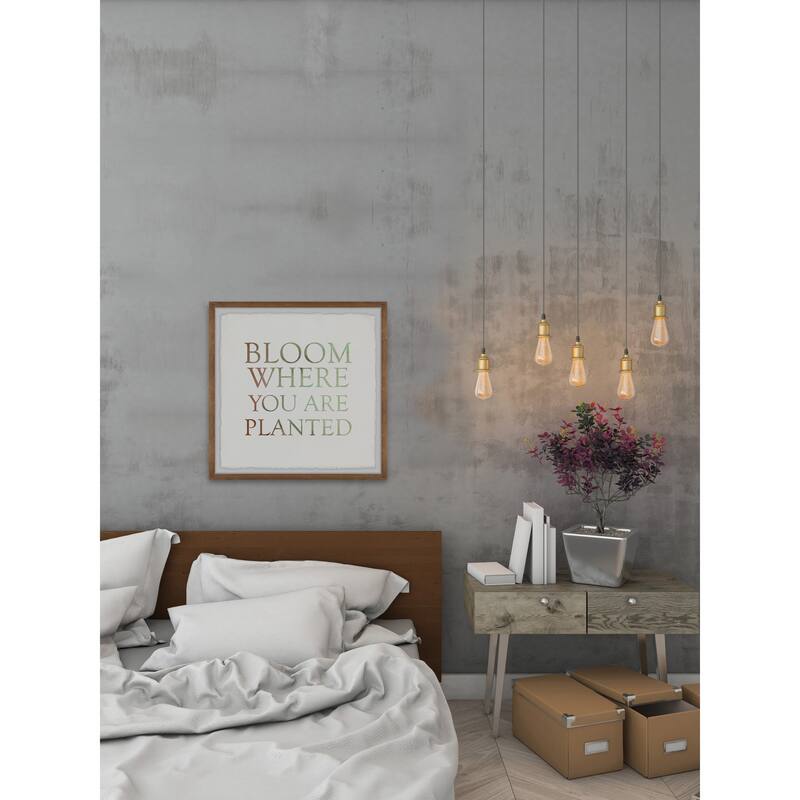 Bloom Where You Are Planted II Framed Wall Art, Floral Delight - A Blooming Accent for Your Living Space