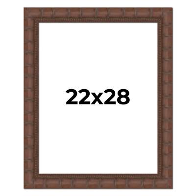 22x28 Frame Pewter Solid Wood Picture Frame Width 1.625 Inches | Interior Frame Depth 0.6875 Inches