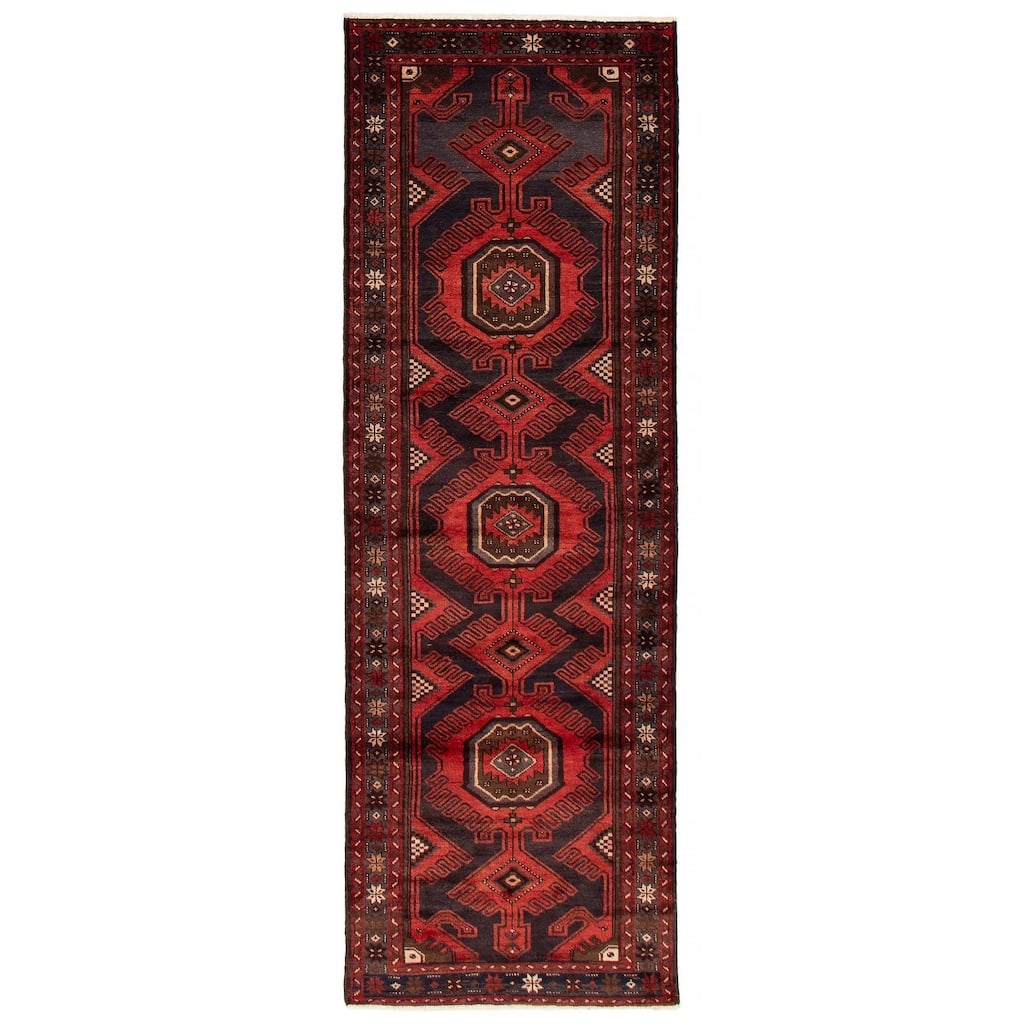 ECARPETGALLERY Hand-knotted Anadol Red Wool Rug - 3'5 x 9'11