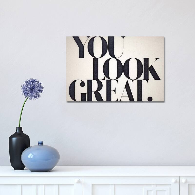 iCanvas "You Look Great" by 33 Broken Bones Canvas Print - 12x18x1.5