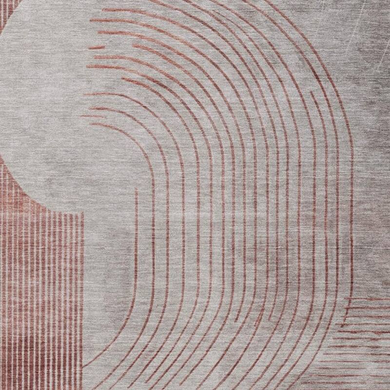 HomeRoots Geometric Transitional Rectangle Outdoor Rug
