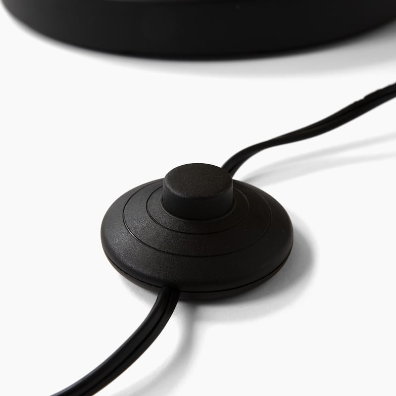 Brightech Atlas 67 in. Classic Black Modern & Contemporary LED Standard Floor Lamp with White Plastic Round Shade