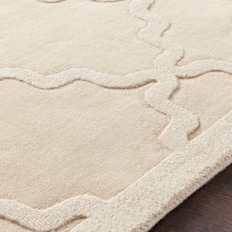 Hand-Tufted Amy Tone-on-Tone Lattice Wool Area Rug