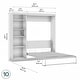 preview thumbnail 30 of 91, Pur Full Murphy Bed with Shelving Unit (84W) by Bestar