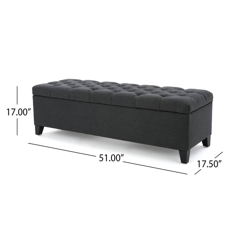 Ottilie Button-tufted Storage Ottoman Bench by Christopher Knight Home