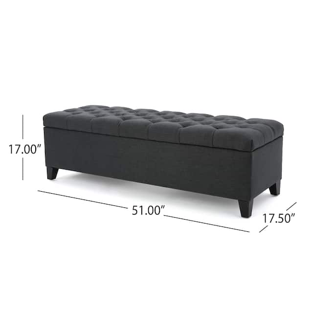 Ottilie Button-tufted Storage Ottoman Bench by Christopher Knight Home