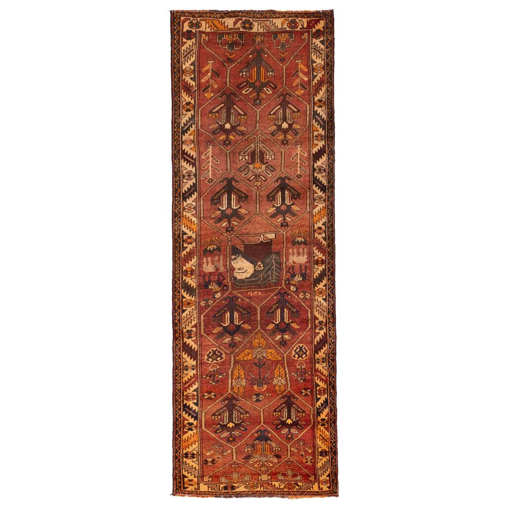ECARPETGALLERY Hand-knotted Melis Vintage Red Wool Rug - 4'9 x 14'7