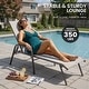 preview thumbnail 4 of 62, Set of 4 Lounge Chairs Outdoor Chaise Lounge with Arms and Adjustable Back