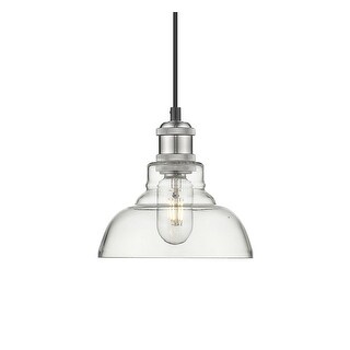 Golden Lighting Carver Single Light 8" Wide Mini Pendant with Clear