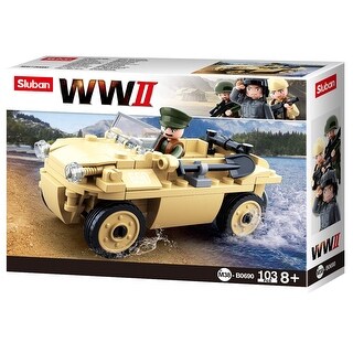 Sluban Kids Army Vehicle Building Blocks WWII Series Building Toy