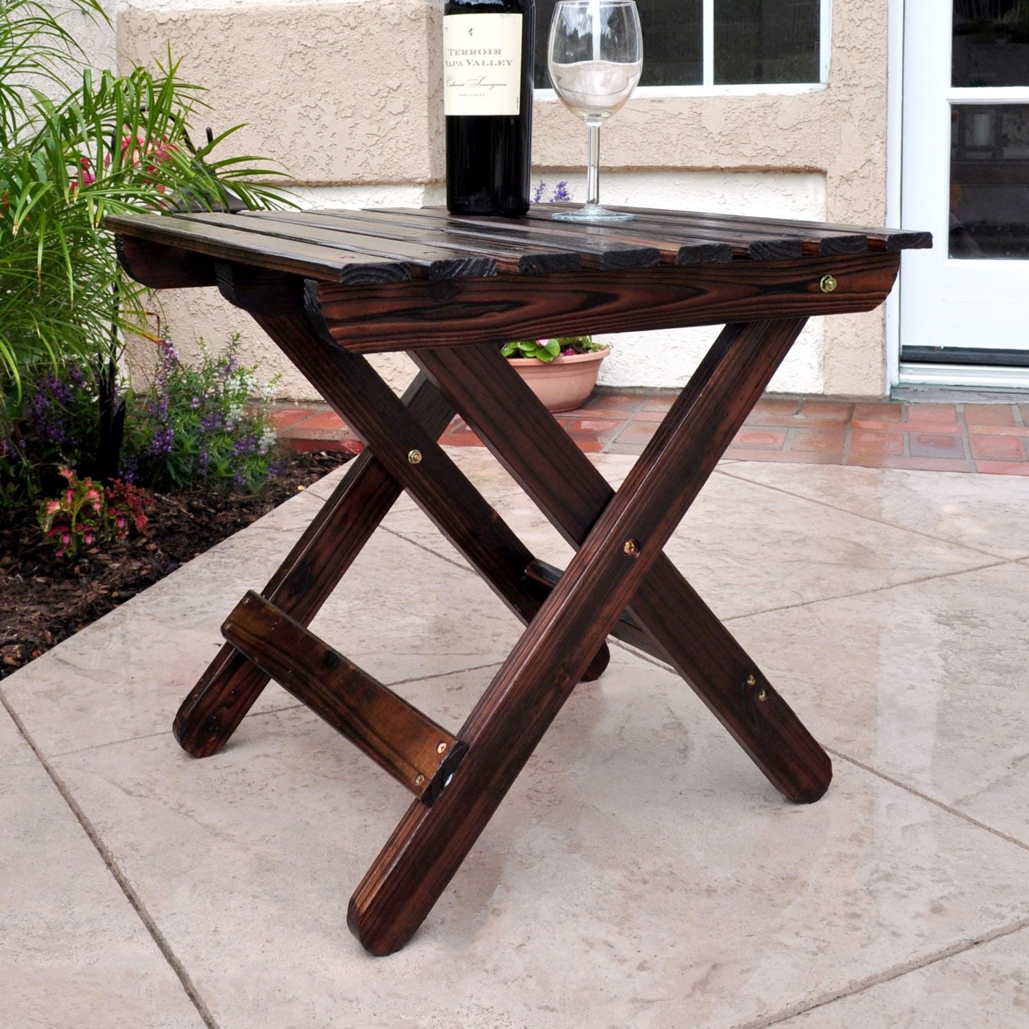 Square wood best sale folding table