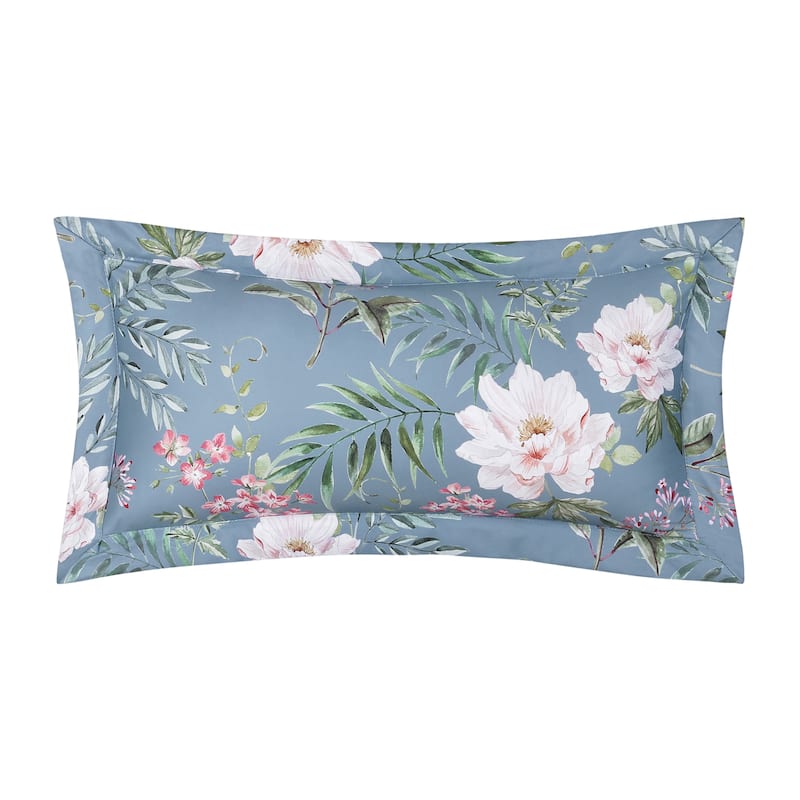 Savannah Quilted Boudoir Decorative Throw Pillow - Polyester - Blue - Accent