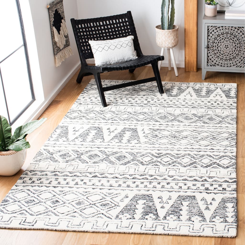 SAFAVIEH Handmade Abstract Bionda Modern Wool Rug