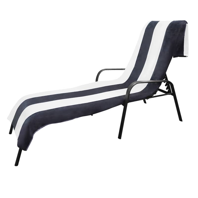 Superior Cotton Cabana Stripe Standard Size Towel/ Chaise Lounge Chair Cover