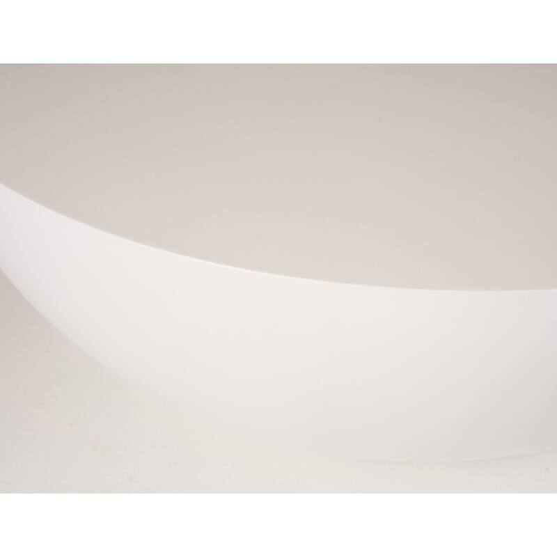 Modrest Bronte Modern White Concrete Round Coffee Table