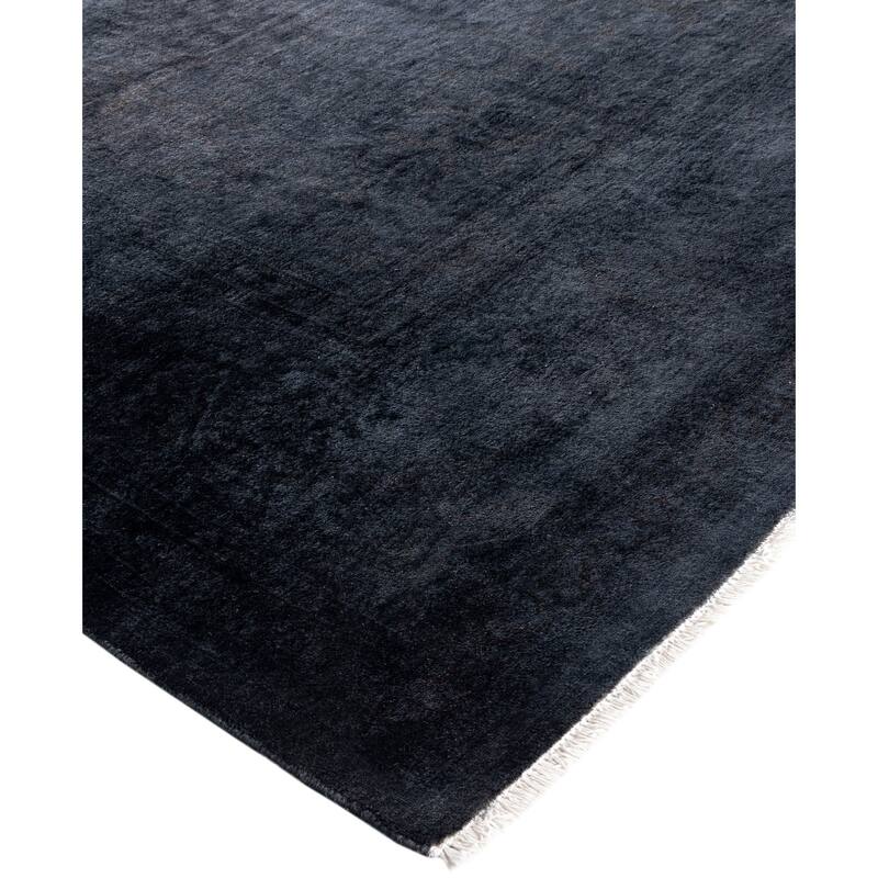 Overdyed One-of-a-Kind Hand-Knotted Area Rug - Black - 8' 1" x 10' 4"