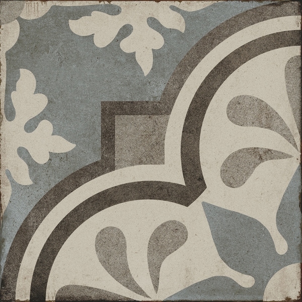 Daltile QU88GRANDEP Quartetto - 7-7/8" x 7-7/8" Square Wall & Floor Tile - Unpolished Encaustic Visual