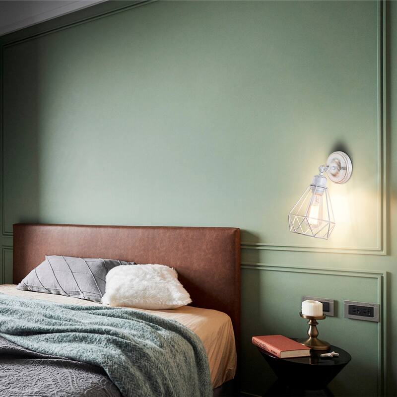 Adjustable Industrial Wall Sconces Indoor Wall Light Fixture Set of 2