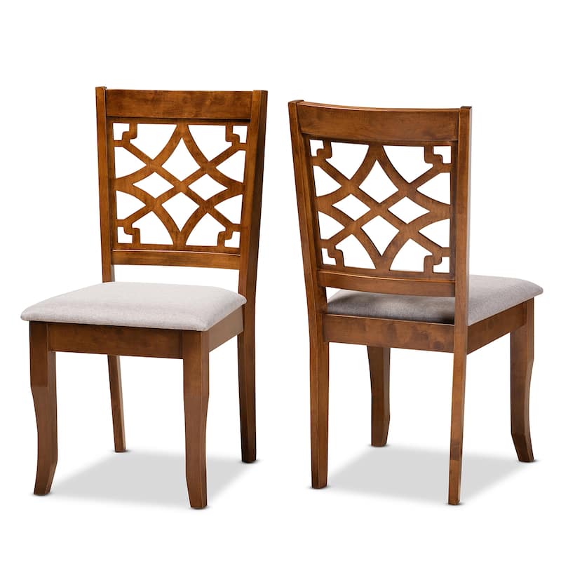 Mael Modern and Contemporary 2-Piece Dining Chair Set - Grey