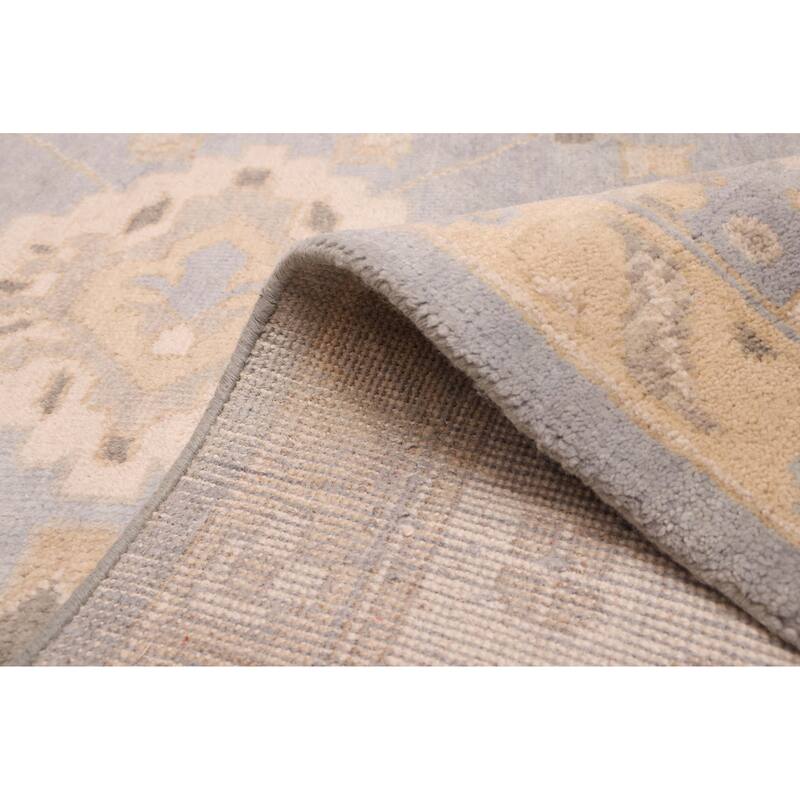 ECARPETGALLERY Hand-knotted Royal Oushak Light Denim Blue Wool Rug - 9'2 x 12'3