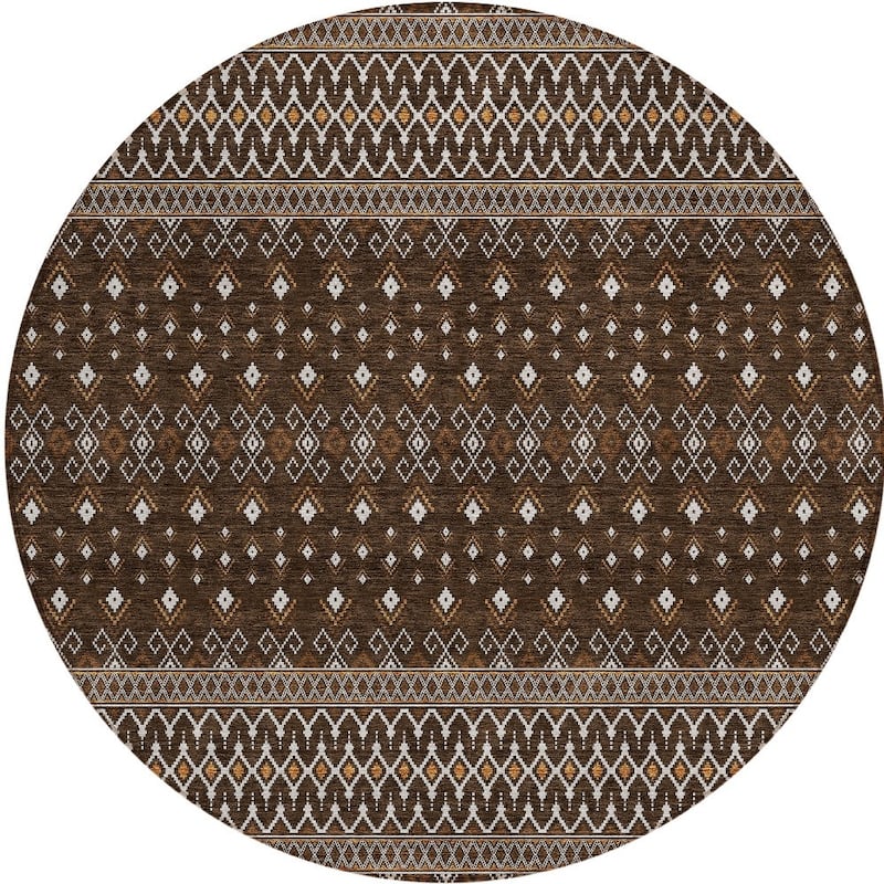 HomeRoots Tribal Transitional Rectangle Outdoor Rug