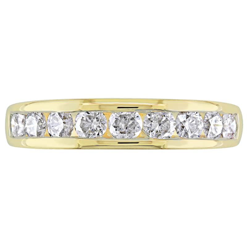 Miadora 14k Yellow Gold 3/4ct TDW Diamond Anniversary Band