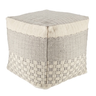 Sebastia Indoor/ Outdoor Geometric Pouf/ Floor Pillow - 16"X16"X16"