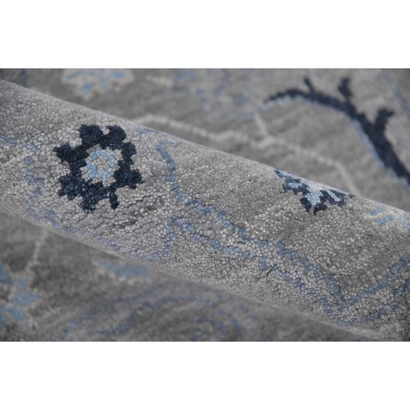 Majestic Voilie Modern & Contemporary Geometric Hand-Knotted Area Rug