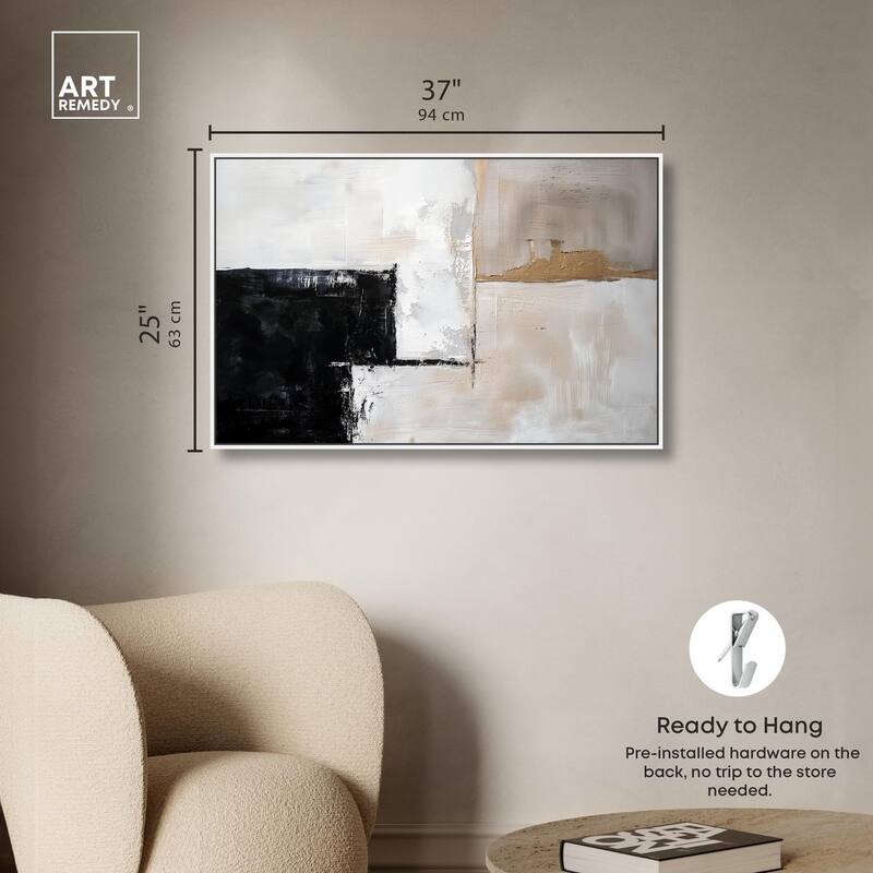 Black Dust and White Ash II Canvas by Art Remedy