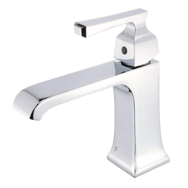 Fine Fixtures Arched Square Single Hole Bathroom Faucet - Polished Chrome
