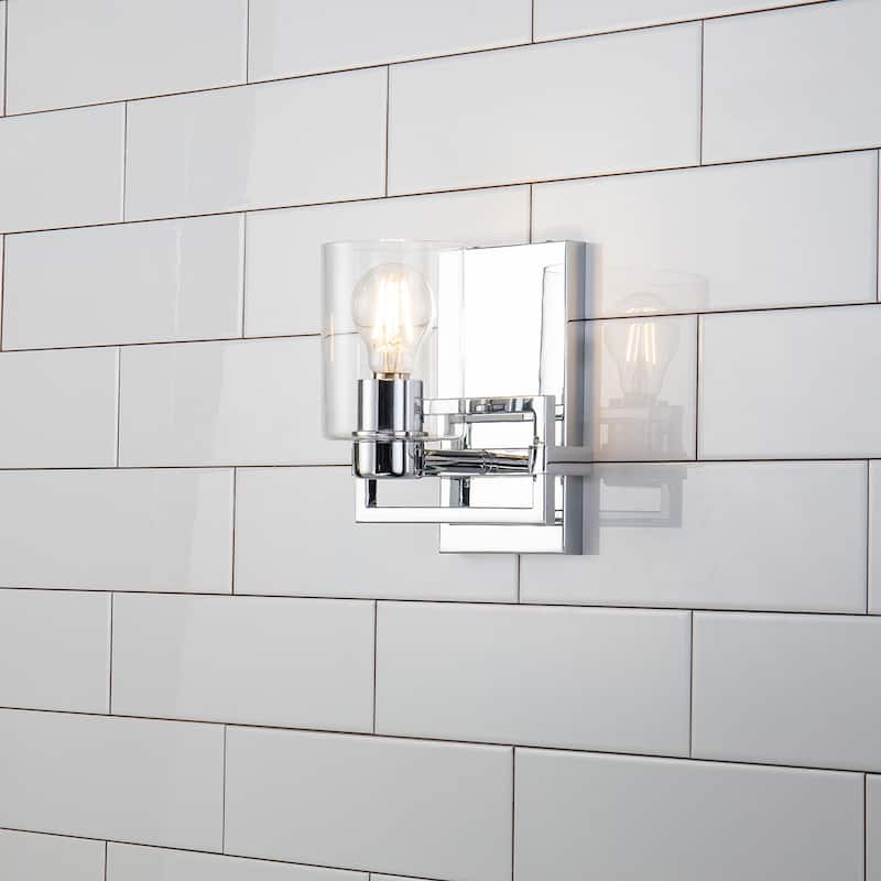 Modern 1 Light Wall Sconce Chrome Bed Bath & Beyond 33026375