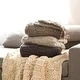 preview thumbnail 3 of 4, HiEnd Accents Chess Hand Knit Modern Farmhouse Rustic Style Throw Blanket