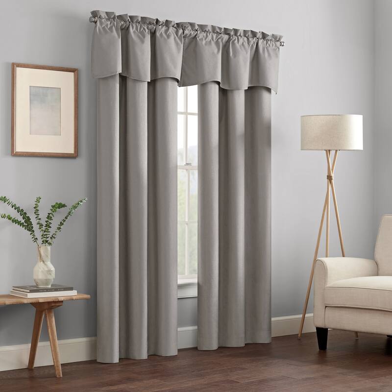 Eclipse Kendall Solid Scalloped Valance