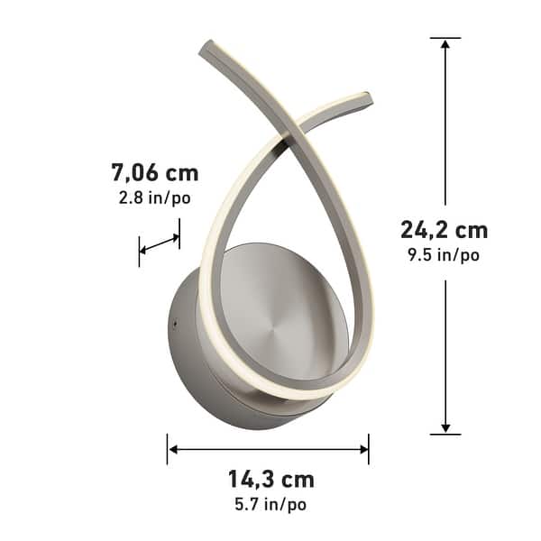 Artika Gamma Modern Wall Light Fixture, Brushed Nickel - Brushed Nickel