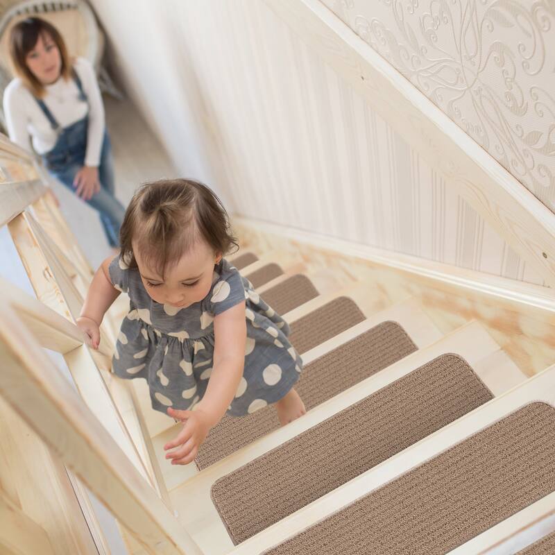 Beverly Rug Non Slip Stair Treads, Matching Landing Rug, Washable Runner Rug for Hallway