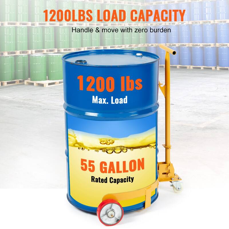 Drum Dolly for Workshop Factory Warehouse - 55 Gallon 1200 lbs