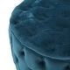 preview thumbnail 19 of 32, Zelfa Modern Glam Tufted Velvet Round Ottoman by Christopher Knight Home