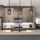 preview thumbnail 7 of 10, Tifany Black Modern 1-Light Cylinder Colored Glass Small Kitchen Island Pendant Lights - D4.5"* H8.5"