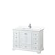 Option White, Chrome Trim, White Cultured Marble Top