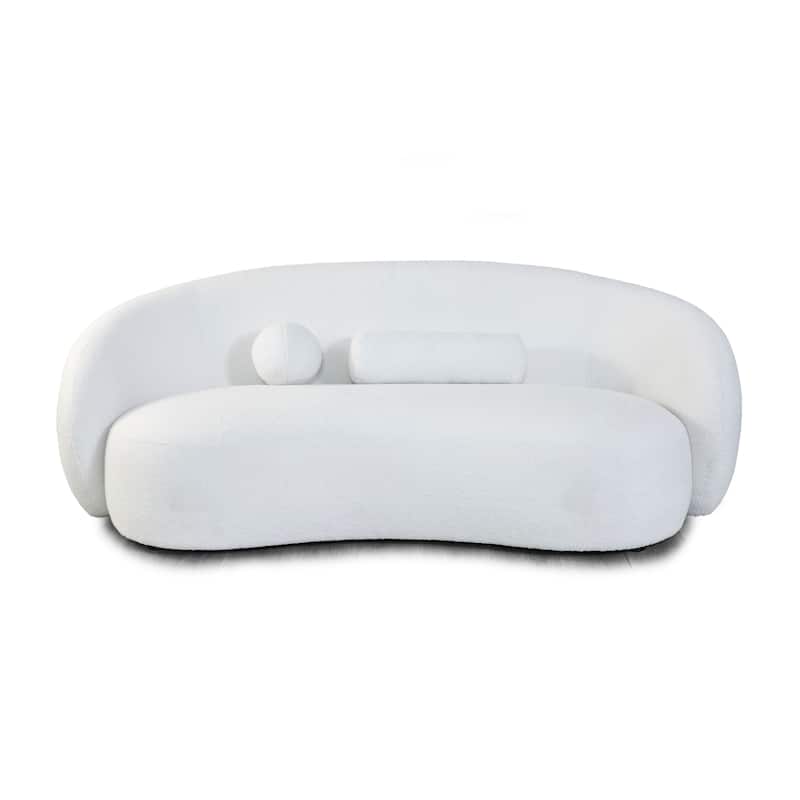 Furniture of America Nalei Modern 85-inch Chenille Sofa with Pillows