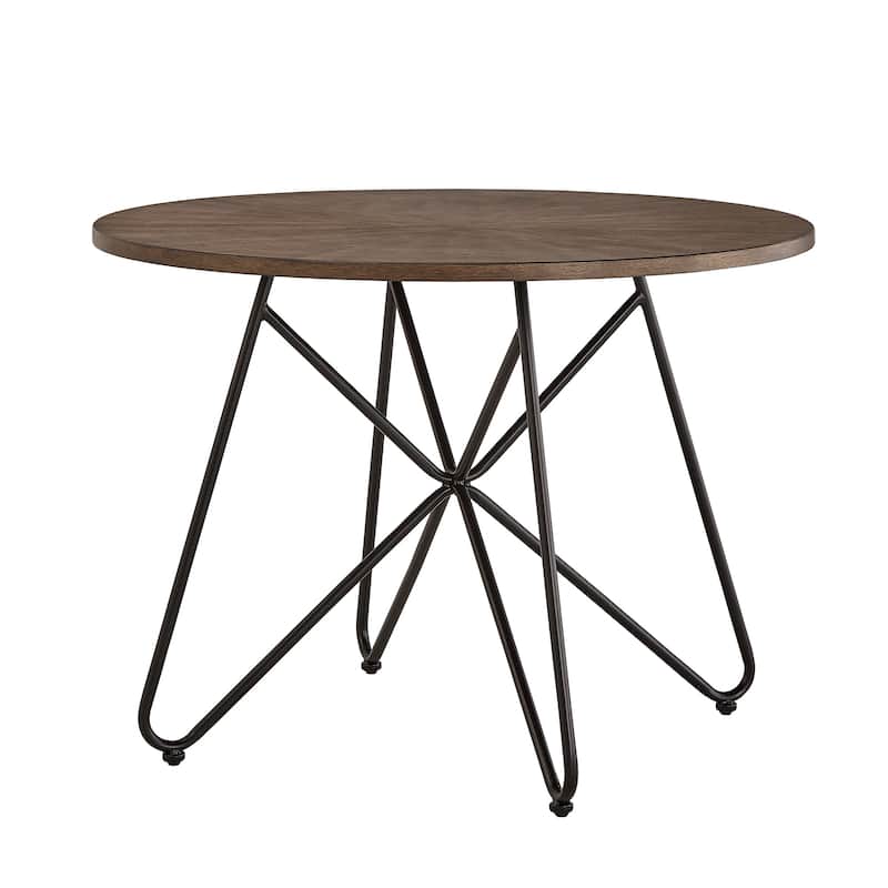 Mabel 42-inch Iron and Wood Round Dining Table or Dining Set by iNSPIRE Q Modern
