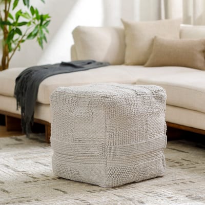 Quinten Modern & Contemporary Textured Pouf
